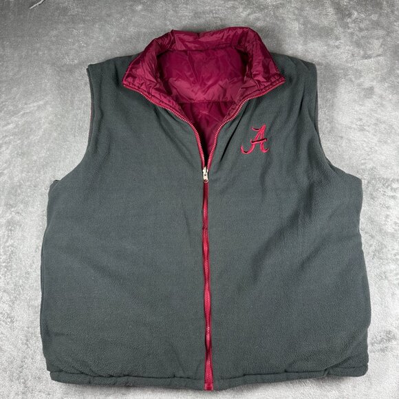 University of Alabama Crimson Tide Reversible Puffer Fleece Vest Men’s XXL - Picture 3 of 8
